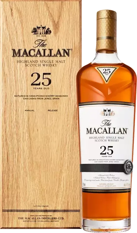 THE MACALLAN SHERRY OAK SCOTCH SINGLE MALT 25 YEAR 750ML