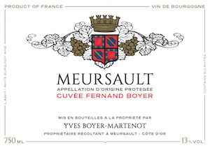 Yves Boyer-Martenot Meursault Cuvee Fernand Boyer 2023