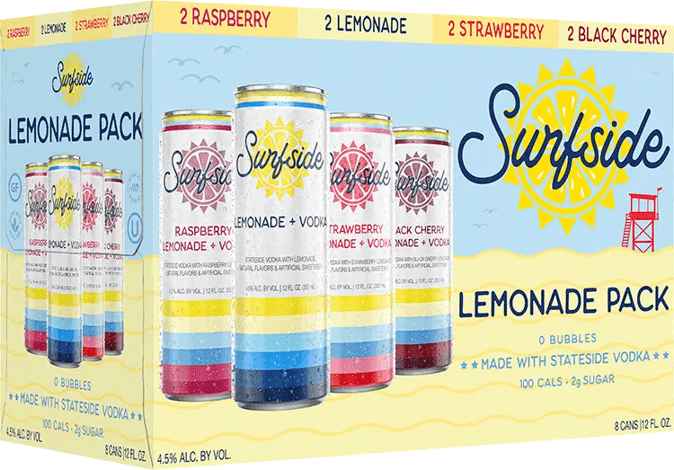 SURFSIDE LEMONADE VARIETY 8 PACK 12OZ